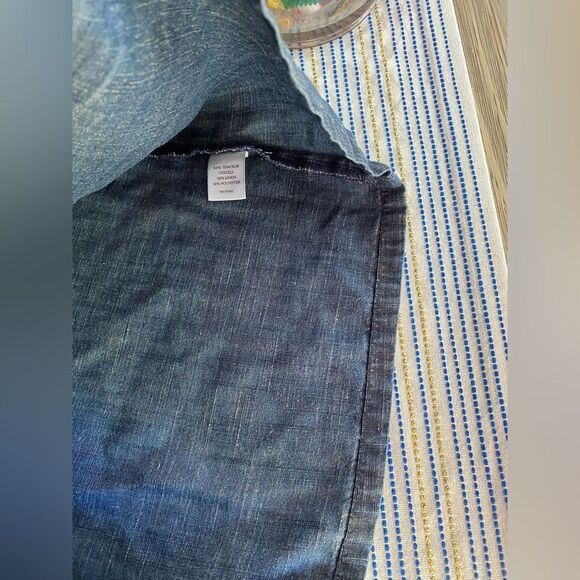 J. Jill Dress Sleeveless Blue XS Pockets Buttons Mini Knee Length Spring Summer - Picture 9 of 11